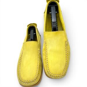 TSONGA Woman's Key Lime Leather Moccasin Driving Loafer SA 39 US 8 Comfort Sole